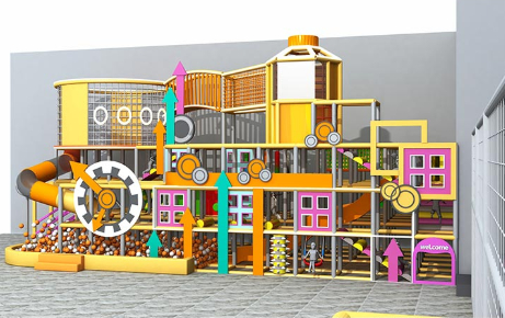 Inflatable Rope Course Trampoline -Big & Mini Jumping Excitement